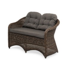  "Равенна" диван двухместный плетенный из ротанга, цвет коричневый YH-C2104W brown