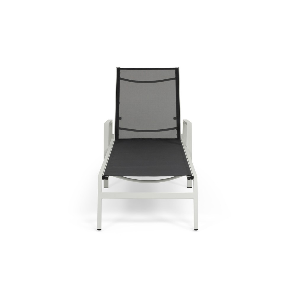 "Парма" шезлонг, каркас алюминий светло-серый (RAL7035) муар, ткань текстилен темно-серая "Парма" шезлонг, каркас алюминий светло-серый (RAL7035) муар, ткань текстилен темно-серая