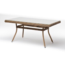  "Латте" плетеный стол из искусственного ротанга 140х80см, цвет соломенный YH-T4726G