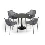 "Беллини" обеденная группа на 4 персоны, цвет темно-серый