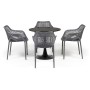 "Беллини" обеденная группа на 4 персоны, цвет темно-серый