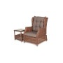 "Форио" кресло раскладное плетеное, цвет коричневый