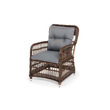  "Цесена" кресло плетеное из искусственного ротанга, цвет коричневый YH-C1621W brown