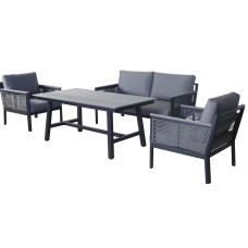  "Сан Ремо" комплект садовый для лаунж-зоны серый SRS2C2T-4-SET grey