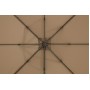 "Фабриано" зонт двухкупольный 3x3м на алюминиевой опоре, тент темно-серый
