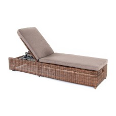  "Рим" шезлонг с подушкой, цвет коричневый YH-L1032W-1 brown