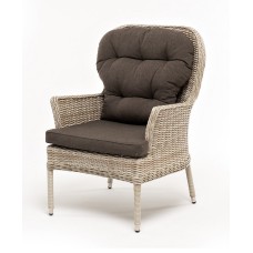  "Алиса" кресло плетеное, цвет бежевый с подушками YH-C1618W beige