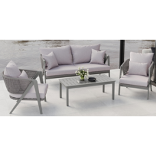  "Амстердам" комплект садовый для лаунж-зоны, цвет серый AM2410-4-SET Grey