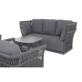 "Лугано" лаунж-зона 5-местная плетеная из роупа (веревки), каркас алюминиевый темно-серый, роуп темно-серый