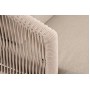 "Верона" кресло плетеное из роупа, каркас алюминий белый муар, роуп бежевый круглый, ткань бежевая 15052 "Верона" кресло плетеное из роупа, каркас алюминий белый муар, роуп бежевый круглый, ткань бежевая 15052