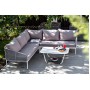 "Канны" модульная угловая лаунж-зона из роупа (веревки), цвет серый