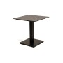 "Каффе" стол из HPL квадратный 70х70см, цвет "серый мрамор", подстолье стальное