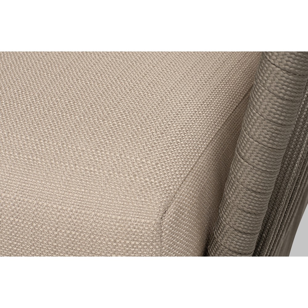 "Форли" диван 2-местный плетеный из роупа, каркас алюминий светло-серый (RAL7035) муар, роуп серо-коричневый 23мм, ткань Mossle бежевая "Форли" диван 2-местный плетеный из роупа, каркас алюминий светло-серый (RAL7035) муар, роуп серо-коричневый 23мм, ткань Mossle бежевая