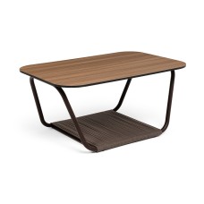  "Гранада" журнальный стол 90х60см из HPL, цвет "дуб" OAK-90-60-RAL8016-4sis brown