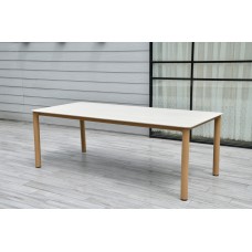 "Кейптаун" стол обеденный из алюминия, столешница из искусственного камня