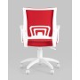 Кресло офисное TopChairs ST-BASIC-W красная ткань крестовина белый пластик