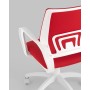 Кресло офисное TopChairs ST-BASIC-W красная ткань крестовина белый пластик