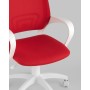 Кресло офисное TopChairs ST-BASIC-W красная ткань крестовина белый пластик