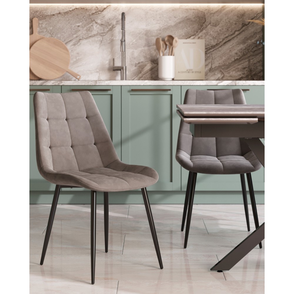 Стул Флекс New велюр светло-серый Стул Флекс New велюр светло-серый