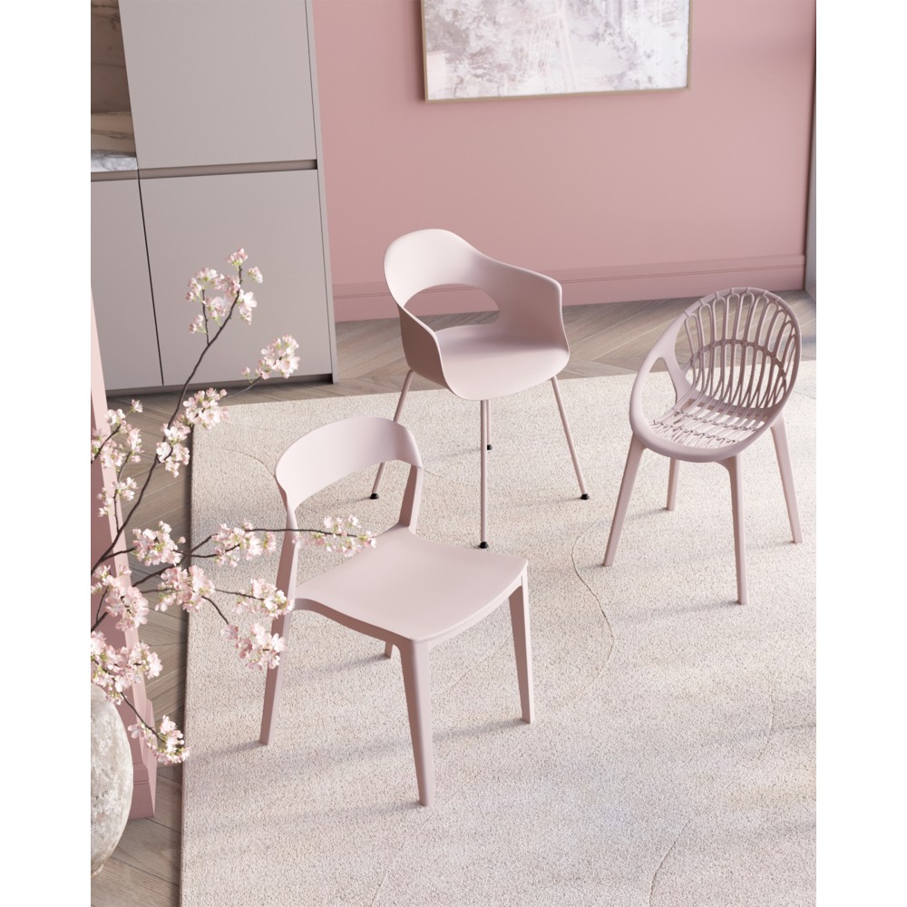 Стул Lady пластик нежно-розовый Стул Lady пластик нежно-розовый