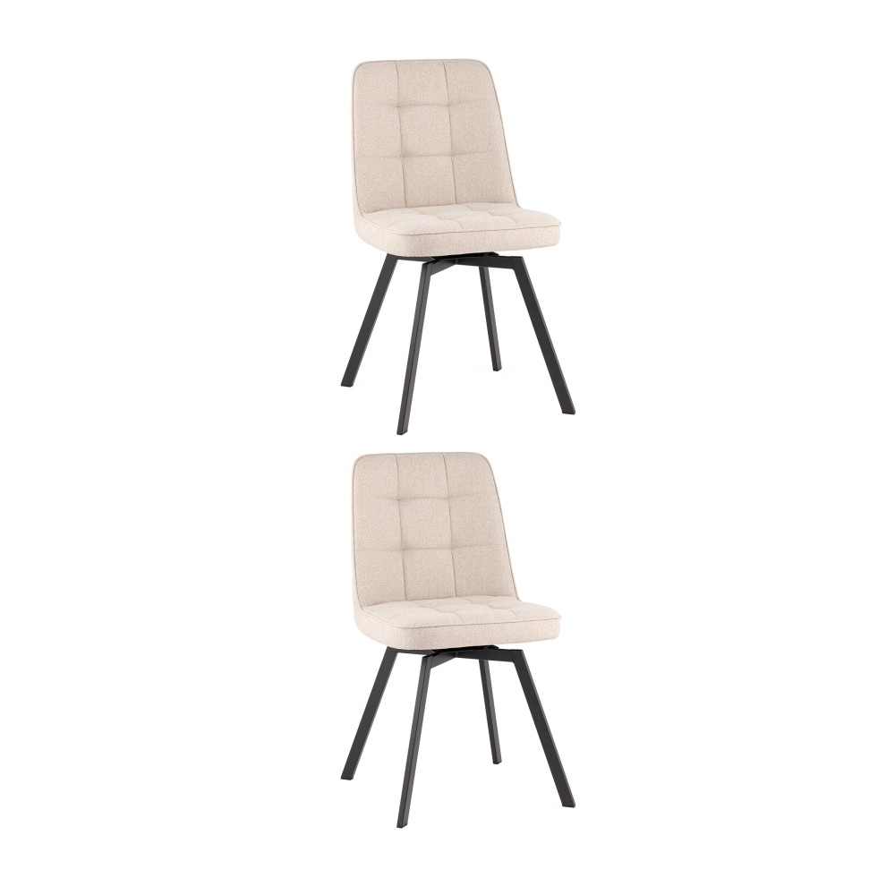 Стул Pleid вращающийся кремовый 2 шт. Стул Pleid вращающийся кремовый 2 шт.