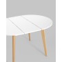 Стол Rondo 100-135*100 бук/белый