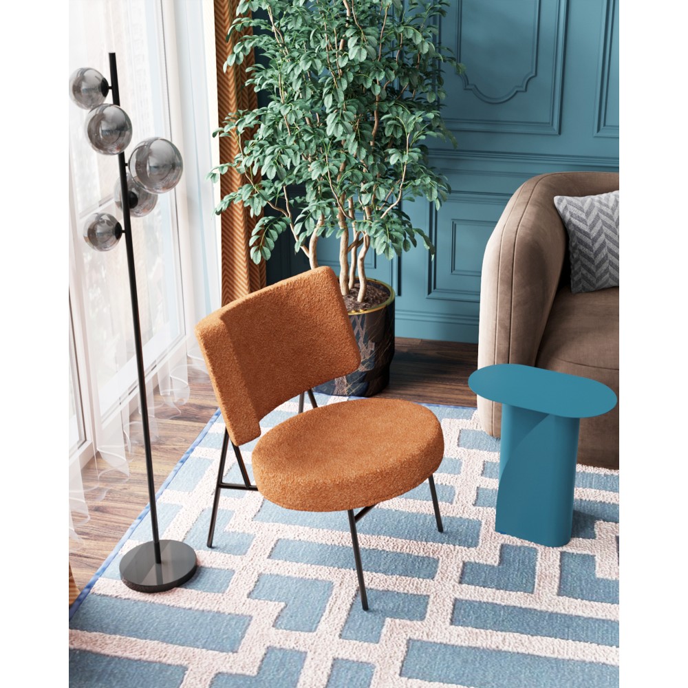 Кресло District Lounge букле терракотовый Кресло District Lounge букле терракотовый
