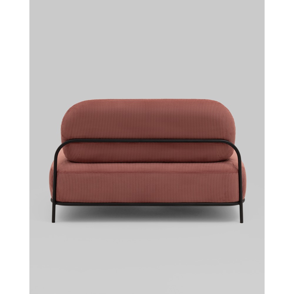 Диван Стоун велюр рельефный коралловый Диван Стоун велюр рельефный коралловый