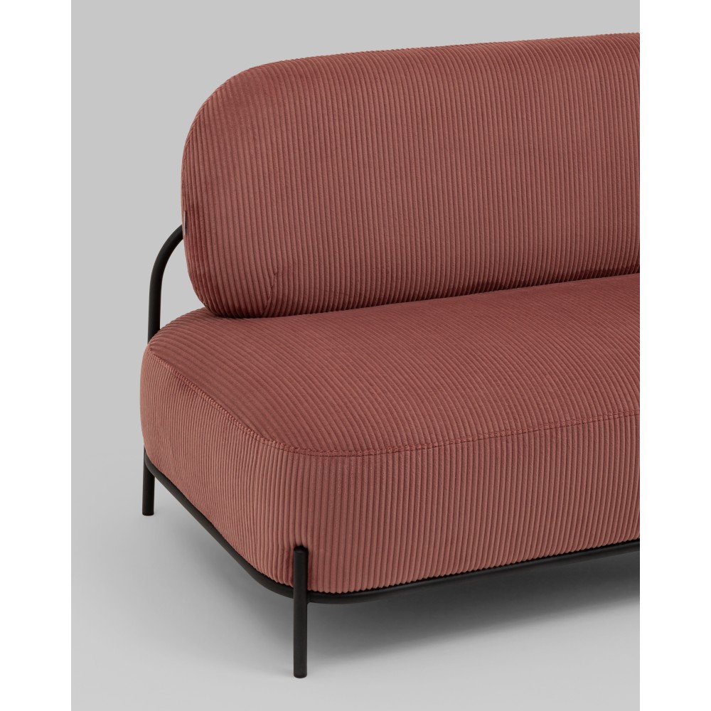 Диван Стоун велюр рельефный коралловый Диван Стоун велюр рельефный коралловый