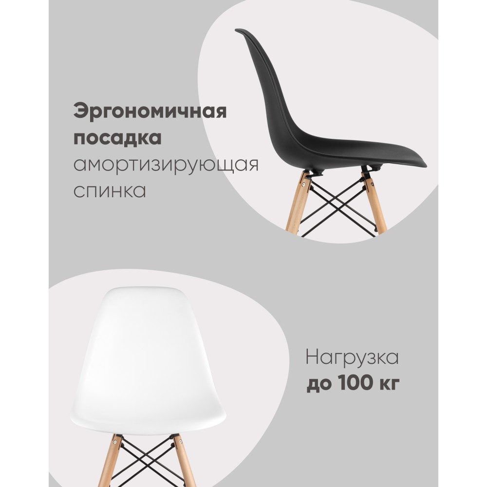 Стул Eames Style DSW синий x4 (разборный каркас) Стул Eames Style DSW синий x4 (разборный каркас)