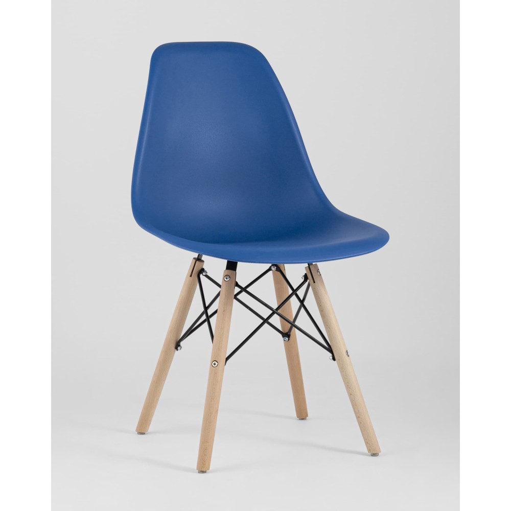 Стул Eames Style DSW синий x4 (разборный каркас) Стул Eames Style DSW синий x4 (разборный каркас)