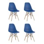 Стул Eames Style DSW синий x4 (разборный каркас) Стул Eames Style DSW синий x4 (разборный каркас)