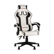 Кресло спортивное TopChairs Shadow бело-черный
