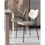 Стул обеденный Casey серый с серой экокожей