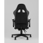 Кресло спортивное TopChairs Prophet с оттоманкой черно-белый