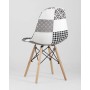 Стул Eames DSW пэчворк черно-белый