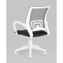 Кресло офисное TopChairs ST-BASIC-W серый крестовина пластик белый