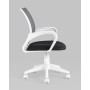 Кресло офисное TopChairs ST-BASIC-W серый крестовина пластик белый