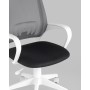 Кресло офисное TopChairs ST-BASIC-W серый крестовина пластик белый