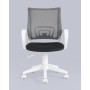 Кресло офисное TopChairs ST-BASIC-W серый крестовина пластик белый