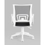 Кресло офисное TopChairs ST-BASIC-W серый крестовина пластик белый