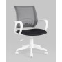 Кресло офисное TopChairs ST-BASIC-W серый крестовина пластик белый