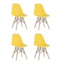 Стул Eames Style DSW желтый x4 (разборный каркас)