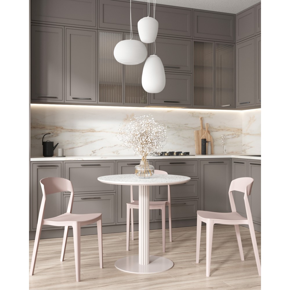 Стул Moris пластик нежно-розовый Стул Moris пластик нежно-розовый