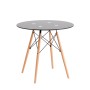 Стол круглый EAMES DSW NEW D=80 стеклянный черный