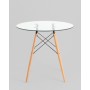 Стол Eames DSW NEW D80 стеклянный