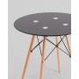 Стол круглый EAMES DSW NEW D=80 стеклянный черный