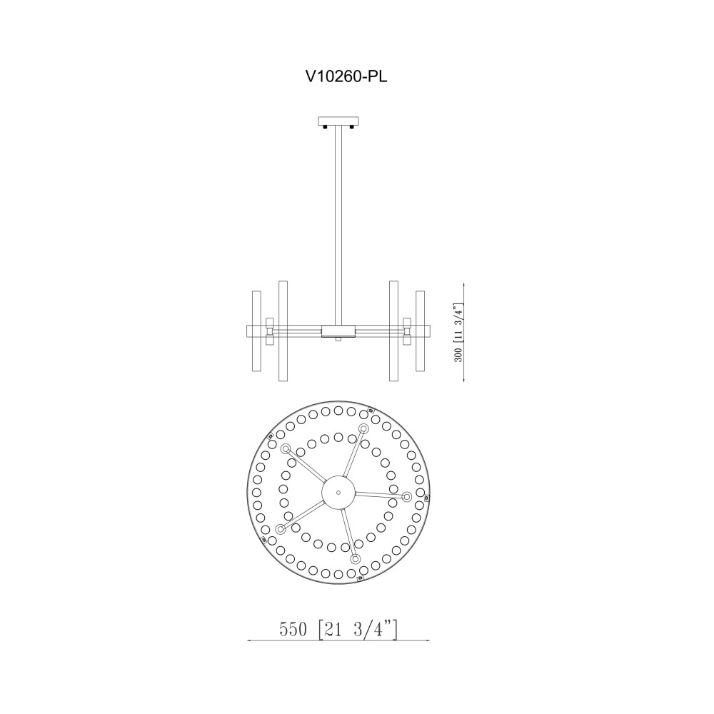 Люстра подвесная Moderli V10260-PL Crumbly