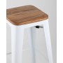 Стул барный TOLIX WOOD белый глянцевый
