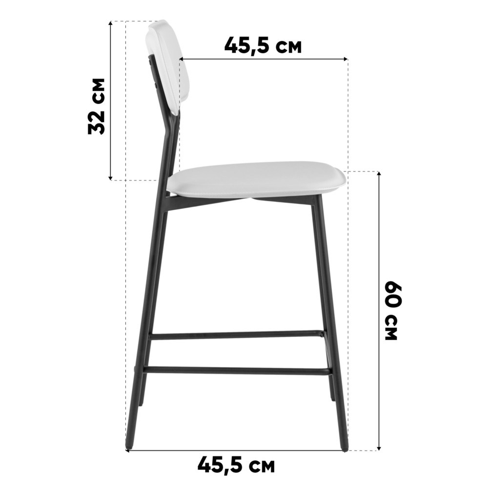 Стул полубарный Mikkie бежевый Стул полубарный Mikkie бежевый